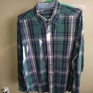 Plaid mens dress shirt
